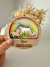 Load image into Gallery viewer, Rainbow bridge horse memorial silhouette decoration
