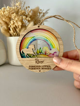 Load image into Gallery viewer, Rainbow bridge horse memorial silhouette decoration
