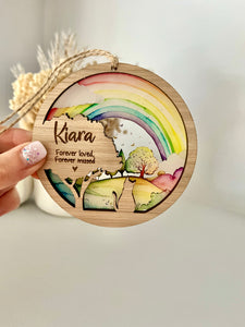 Rainbow bridge scene cat decoration