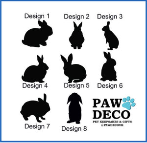 Silhouette rabbit memorial decoration